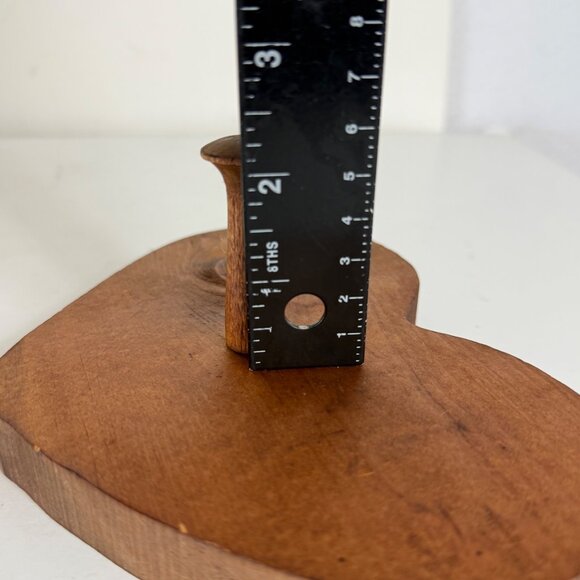 Christmas Mistletoe Ornament Display Stand Rustic Wooden Heart Stocking Holder - Picture 12 of 14